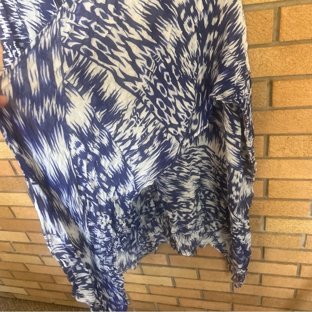 Michael Stars Women’s Blue Ruana Scarf Sarong Swim Coverup Wrap One Size - Picture 4 of 6